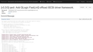 
                            13. [v3,3/3] qedi: Add QLogic FastLinQ offload iSCSI driver framework ...