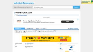 
                            7. v3.inescrm.com at WI. INES : logiciel de gestion commerciale SFA et ...
