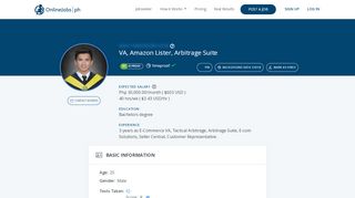 
                            9. VA, Amazon Lister, Arbitrage Suite - OnlineJobs.ph