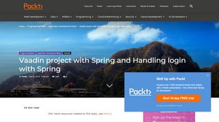 
                            9. Vaadin project with Spring and Handling login with Spring | Packt Hub