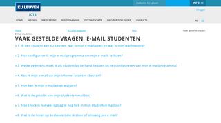 
                            10. Vaak gestelde vragen: E-mail studenten – ICTS - Diensten - KU Leuven