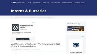 
                            4. Vaal University of Technology (VUT): Applications 2019 (Online ...