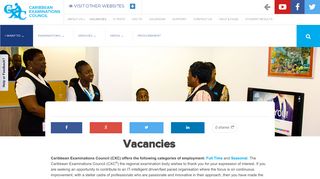 
                            7. Vacancies - Caribbean Examinations Council - CXC