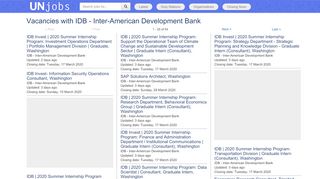 
                            7. Vacancies with IDB - Inter-American Development Bank | UNjobs