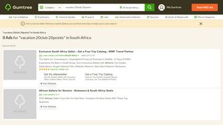 
                            12. Vacation Club Points Ads | Gumtree Classifieds South Africa