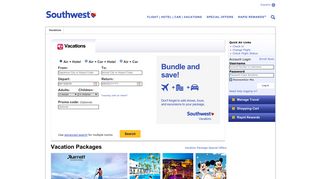 
                            4. Vacation Packages - Southwest Airlines