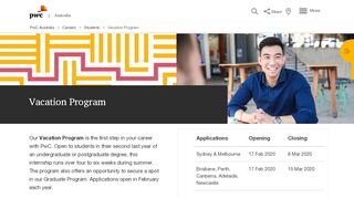 
                            7. Vacation Program for students | Careers | PwC Australia