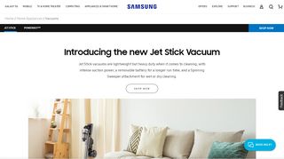 
                            12. Vacuum Cleaners: Robot & Cordless Stick Vacuums | Samsung US