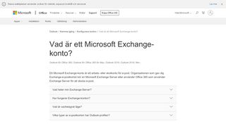 
                            1. Vad är ett Microsoft Exchange-konto? - Office-support