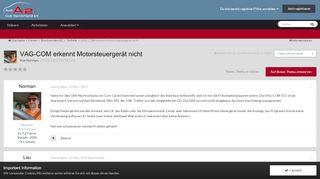 
                            10. VAG-COM erkennt Motorsteuergerät nicht - Technik - Audi A2 Club ...