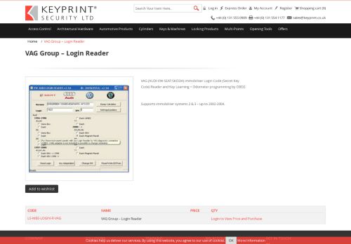 
                            8. VAG Group – Login Reader - Keyprint Security Ltd