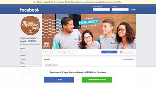 
                            12. Vagas Aprendiz Legal - GERAR - About | Facebook