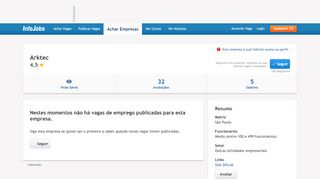 
                            9. Vagas de Emprego ARKTEC | Infojobs