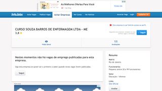 
                            13. Vagas de Emprego CURSO SOUZA BARROS DE ENFERMAGEM ...