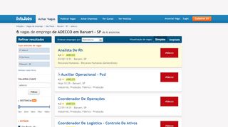 
                            9. Vagas de Emprego de ADECCO em Barueri - SP | InfoJobs