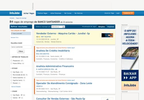 
                            13. Vagas de Emprego de BANCO SANTANDER | InfoJobs