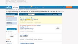 
                            9. Vagas de Emprego de Informática, TI, Telecomunicações em Feira de ...