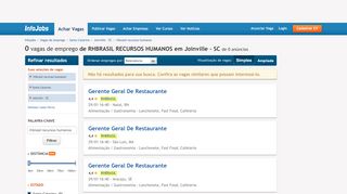 
                            10. Vagas de Emprego de RHBRASIL RECURSOS HUMANOS em Joinville