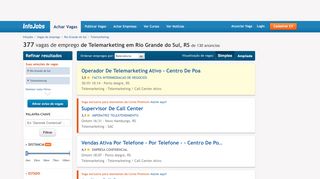 
                            10. Vagas de Emprego de Telemarketing em Rio Grande do Sul, RS ...