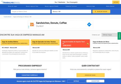 
                            4. Vagas de Emprego em Manaus / AM | Trabalha Brasil - SINE