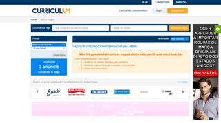 
                            13. Vagas de emprego na empresa Grupo Cetefe - Curriculum.com.br