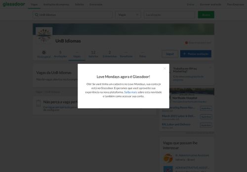 
                            10. Vagas de emprego na UnB Idiomas | Love Mondays