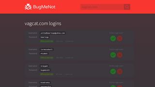 
                            1. vagcat.com passwords - BugMeNot