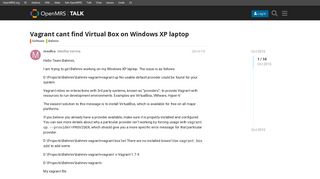 
                            6. Vagrant cant find Virtual Box on Windows XP laptop - Bahmni ...