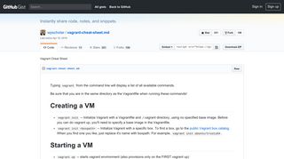 
                            10. Vagrant Cheat Sheet · GitHub