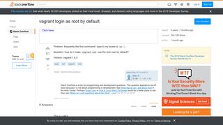 
                            12. vagrant login as root by default - Stack Overflow