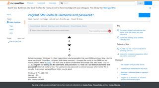 
                            10. Vagrant SMB default username and password? - Stack Overflow