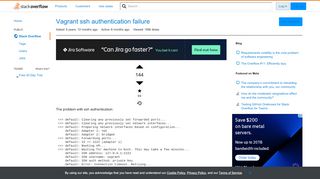 
                            1. Vagrant ssh authentication failure - Stack Overflow