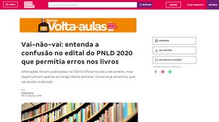 
                            10. Vai-não-vai: entenda a confusão no edital do PNLD 2020 que permitia ...