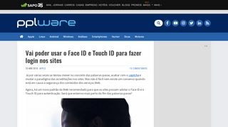 
                            8. Vai poder usar o Face ID e Touch ID para fazer login nos sites - Pplware