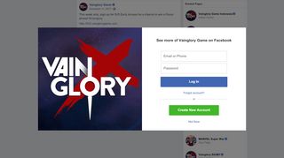 
                            6. Vainglory Game - This week only, sign up for 5V5 Early... | Facebook