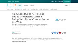 
                            10. VainuLabs Builds A.I. to Read and to Understand What Is Being Said ...