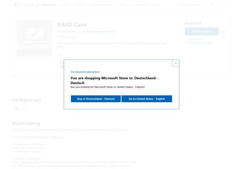 
                            10. VAIO Care beziehen – Microsoft Store de-DE
