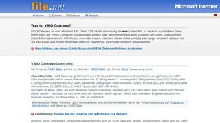 
                            9. VAIO Gate.exe Windows Prozess - Was ist das? - File.net