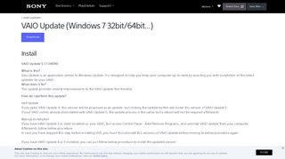 
                            8. VAIO Update (Windows 7 32bit/64bit...) | Sony Latvia