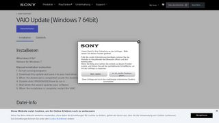 
                            8. VAIO Update (Windows 7 64bit) | Sony DE