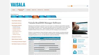 
                            3. Vaisala RoadDSS Manager Software
