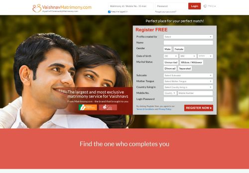
                            1. Vaishnav Matrimony - The No. 1 Matrimony Site for Vaishnavs ...