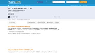 
                            10. VALE DO RIBEIRA INTERNET LTDA - VALESAT TELECOM