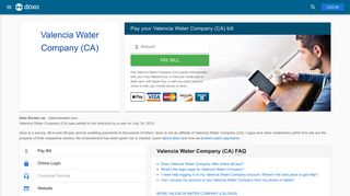 
                            6. Valencia Water Company: Login, Bill Pay, Customer Service and Care ...