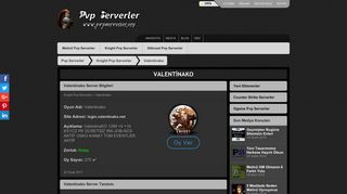
                            3. Valentinako - Valentina Ko +10 +5 PK Server - Pvp Serverler