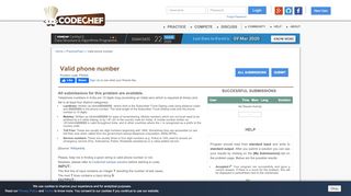 
                            12. Valid phone number | CodeChef