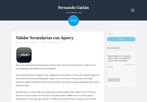 
                            9. Validar formularios con Jquery – Fernando Gaitán