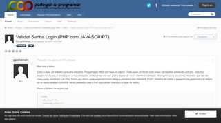 
                            11. Validar Senha Login (PHP com JAVASCRIPT) - PHP - Portugal-a-Programar
