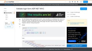 
                            11. Validate login form ASP.NET MVC - Stack Overflow