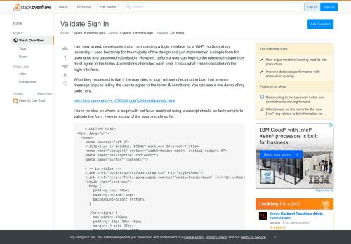 
                            11. Validate Sign In - Stack Overflow